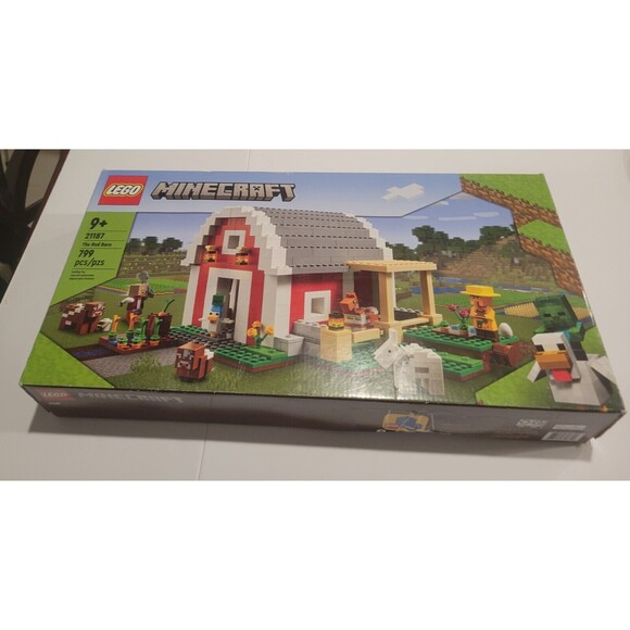 LEGO Minecraft The Red Barn 21187 Toy Building Kit (799 Pieces) Open Box/Bags - Picture 1 of 16